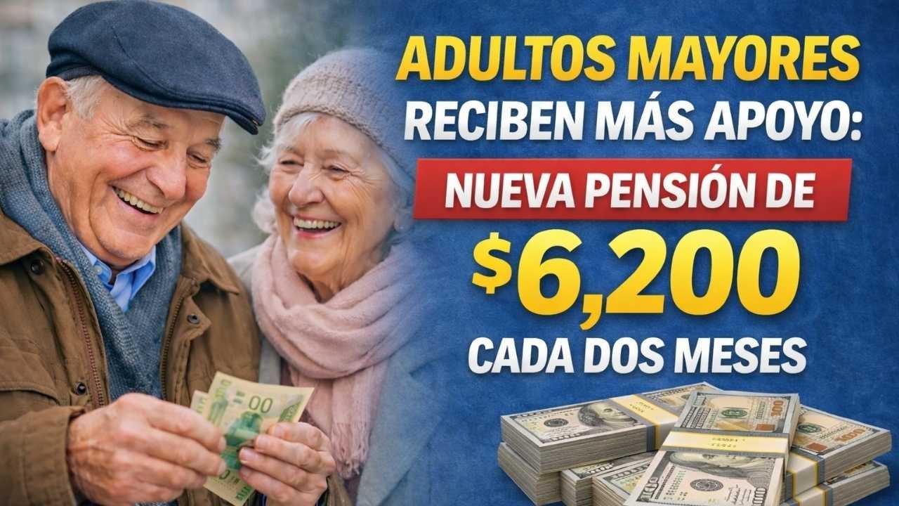 Adultos mayores reciben más apoyo: nueva pensión de $6,200 cada dos meses
