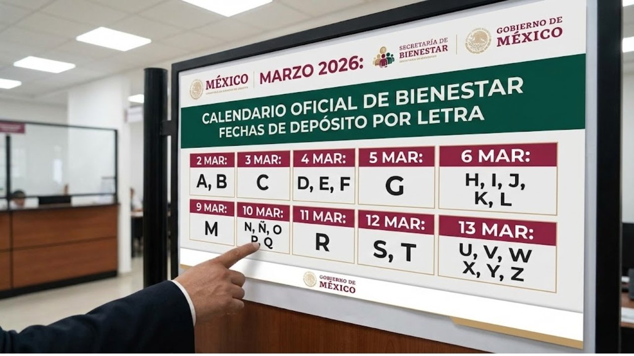México Marzo 2026: Calendario Oficial de Bienestar con Fechas de Depósito por Letra